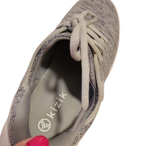 Kizik Women's Madrid Eco Knit Sneaker Lace Up Gray Comfort Shoe 8.5 WIDE - Picture 5 of 9